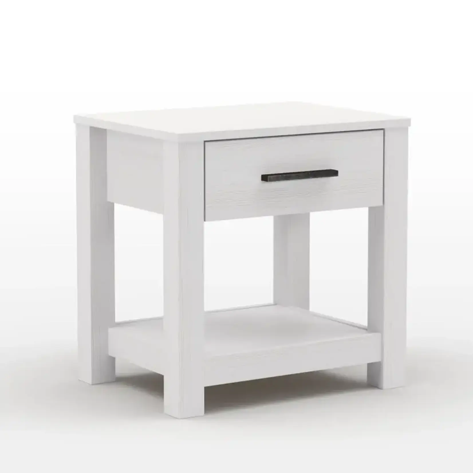GrainWood Loft Brushed White Night Stand