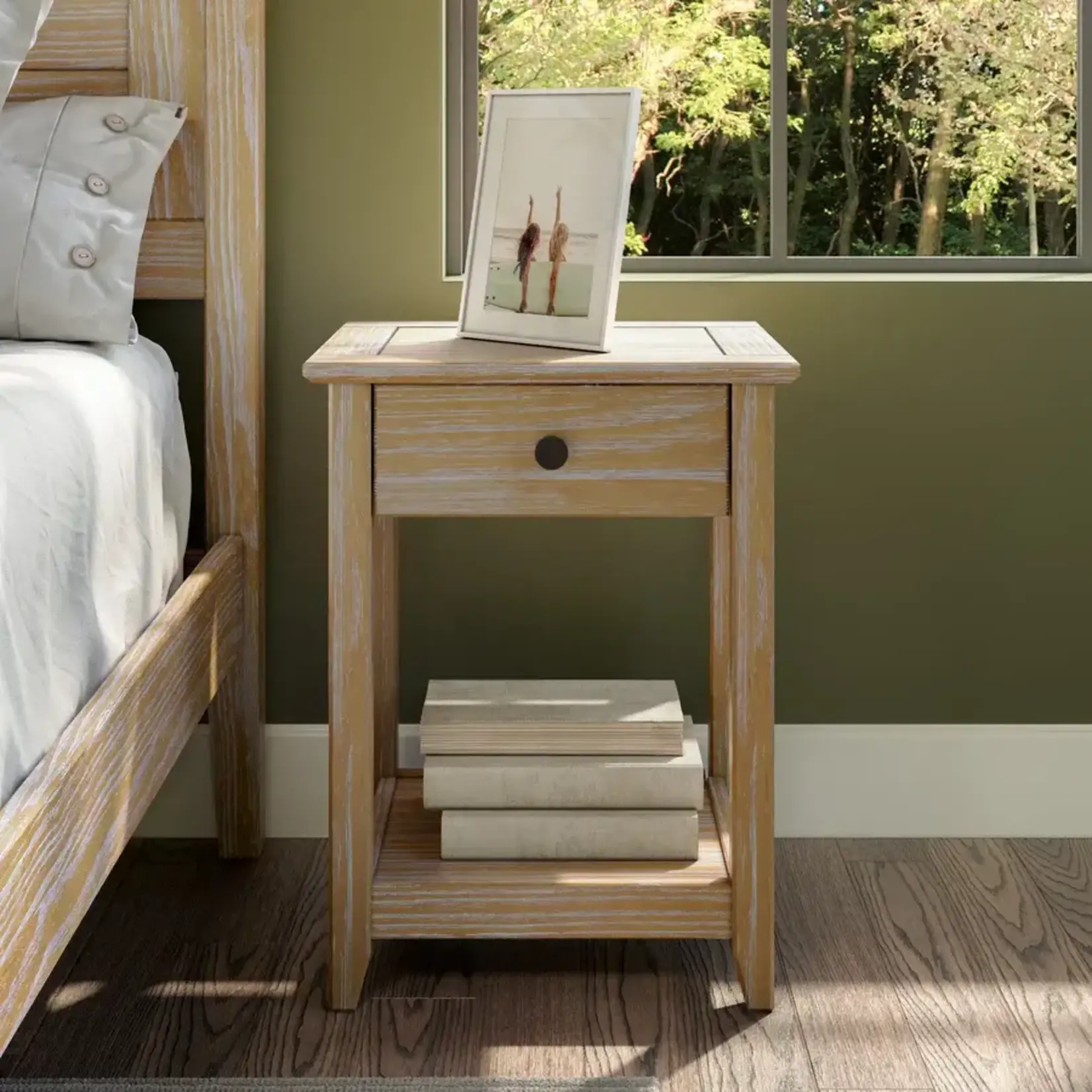 GrainWood Greenport End Table Brushed Driftwood