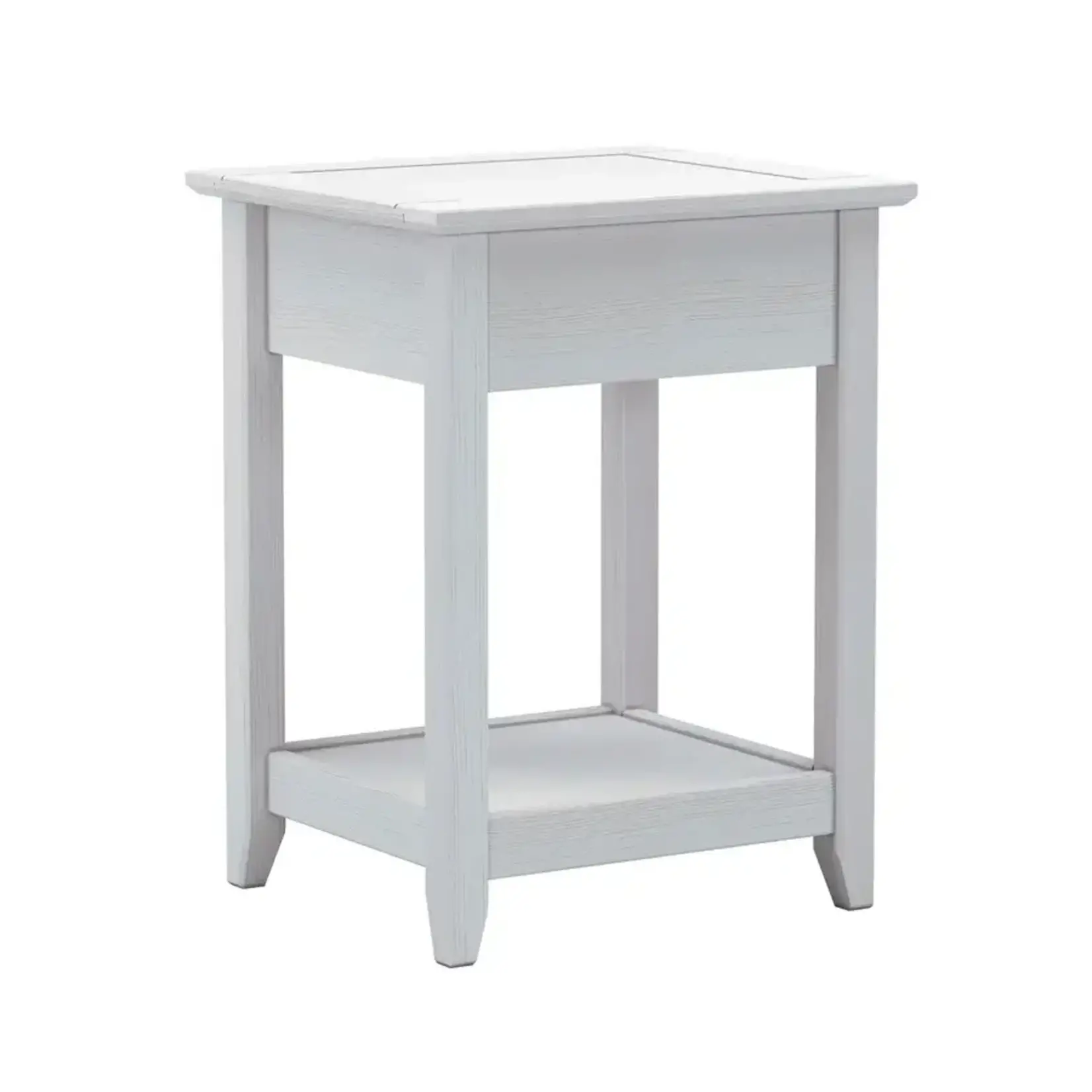 GrainWood Greenport End Table Brushed White