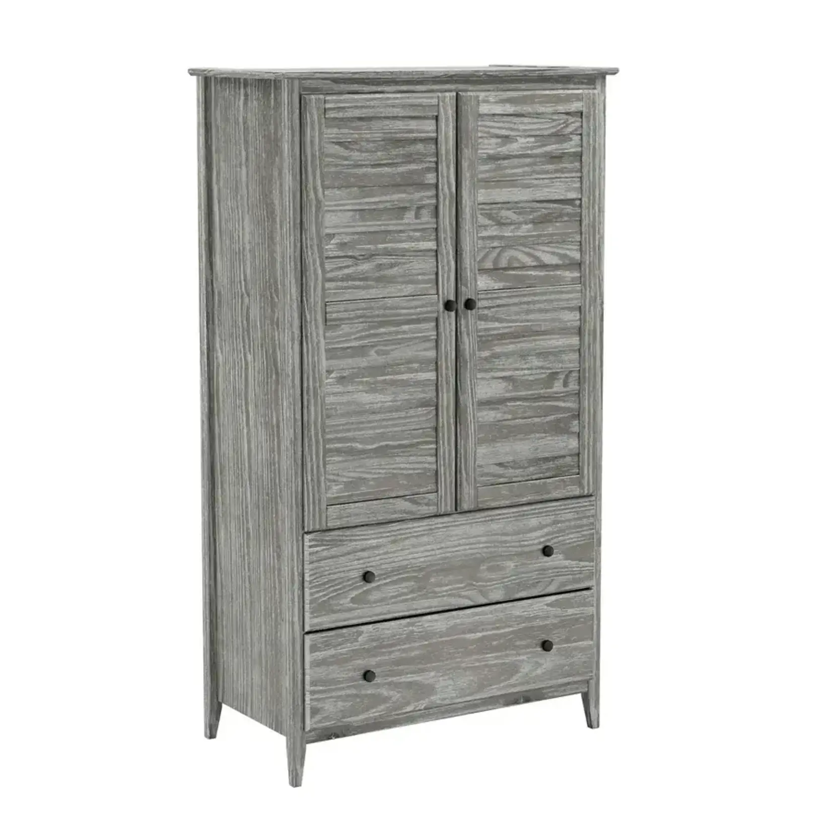GrainWood Greenport 2 Door Wardrobe Brushed Grey (FW/N5LL)