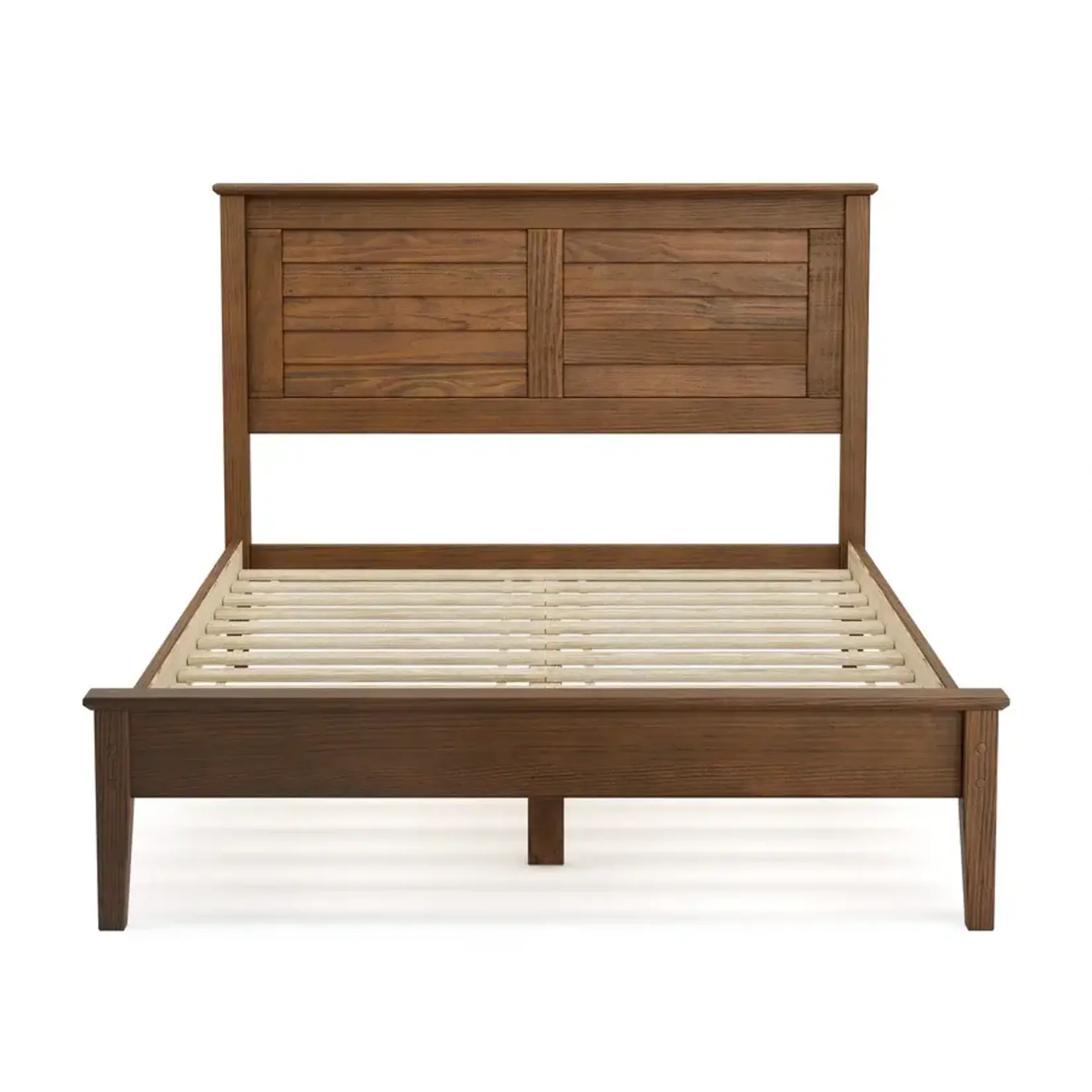 GrainWood Greenport FULL Louver bed - Solid Wood - Finish brushed Walnut