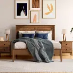 GrainWood Greenport FULL Louver bed - Solid Wood - Finish brushed Walnut