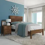 GrainWood Greenport TWIN Louver bed - Solid Wood - Finish brushed Walnut