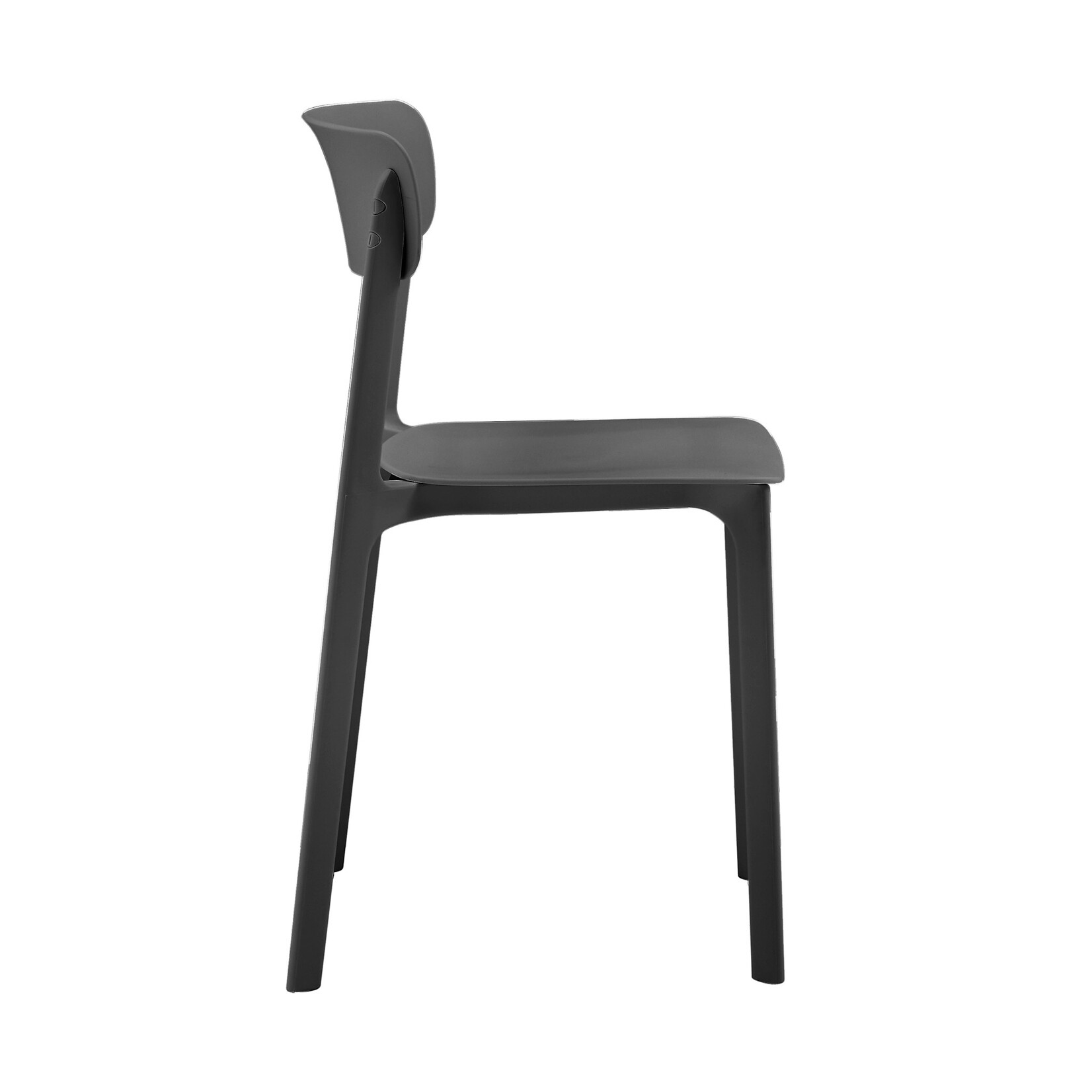 EuroStyle Tibo Indoor/Outdoor Side Chair Black