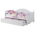 Coaster Furniture Julie Ann Wood Twin Daybed with Trundle White N2M
