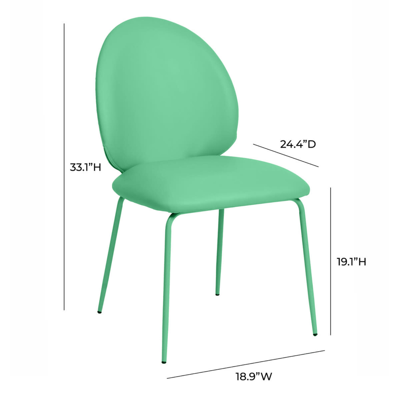 TOV Lauren Green Performance Vegan Leather Chairs (L4M/FW)