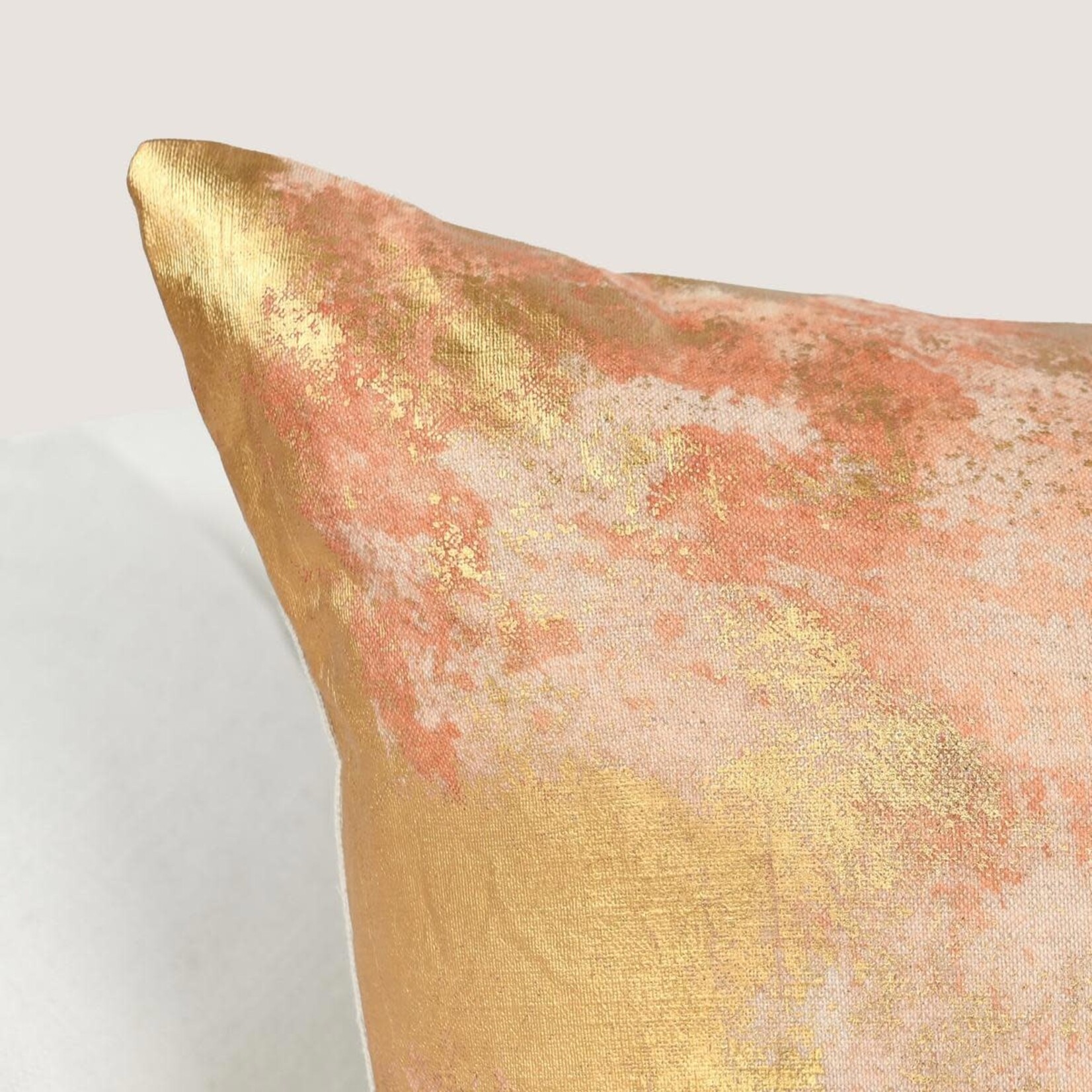 Classic Home 22x22 Pillow Onara Burnt Orange Gold V300053