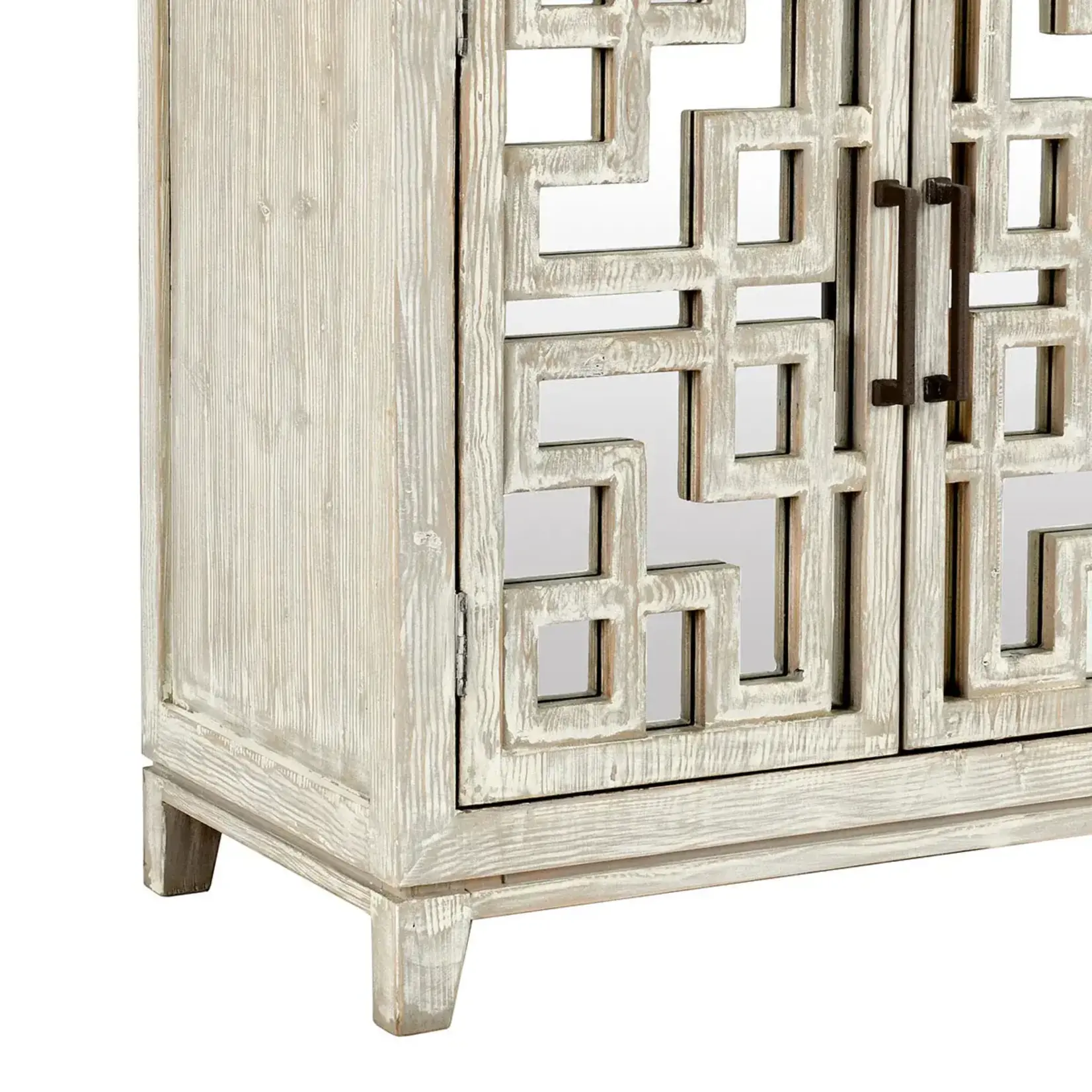 Classic Home Arley Reclaimed Pine 6Dr Cabinet Timeworn Cream