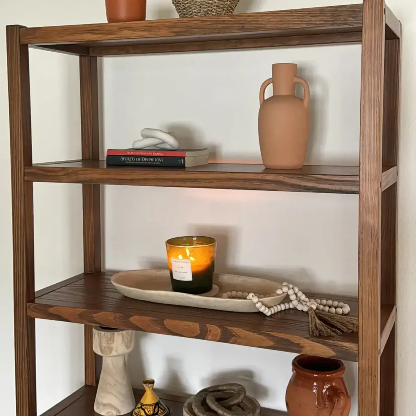 GrainWood Greenport 72" Bookcase Brushed Walnut (I1M)