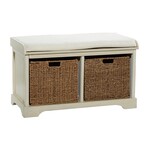 Uma Wood Basket Bench 96192