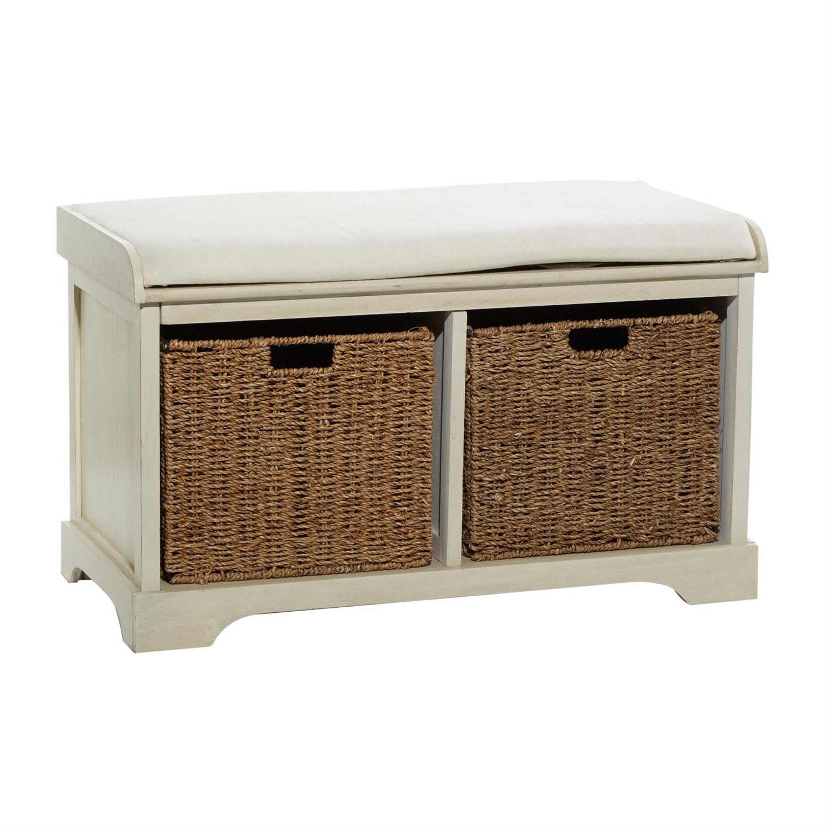 Uma Wood Basket Bench 96192