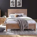 Montauk Full Size Panel Bed - Solid Wood - Driftwood