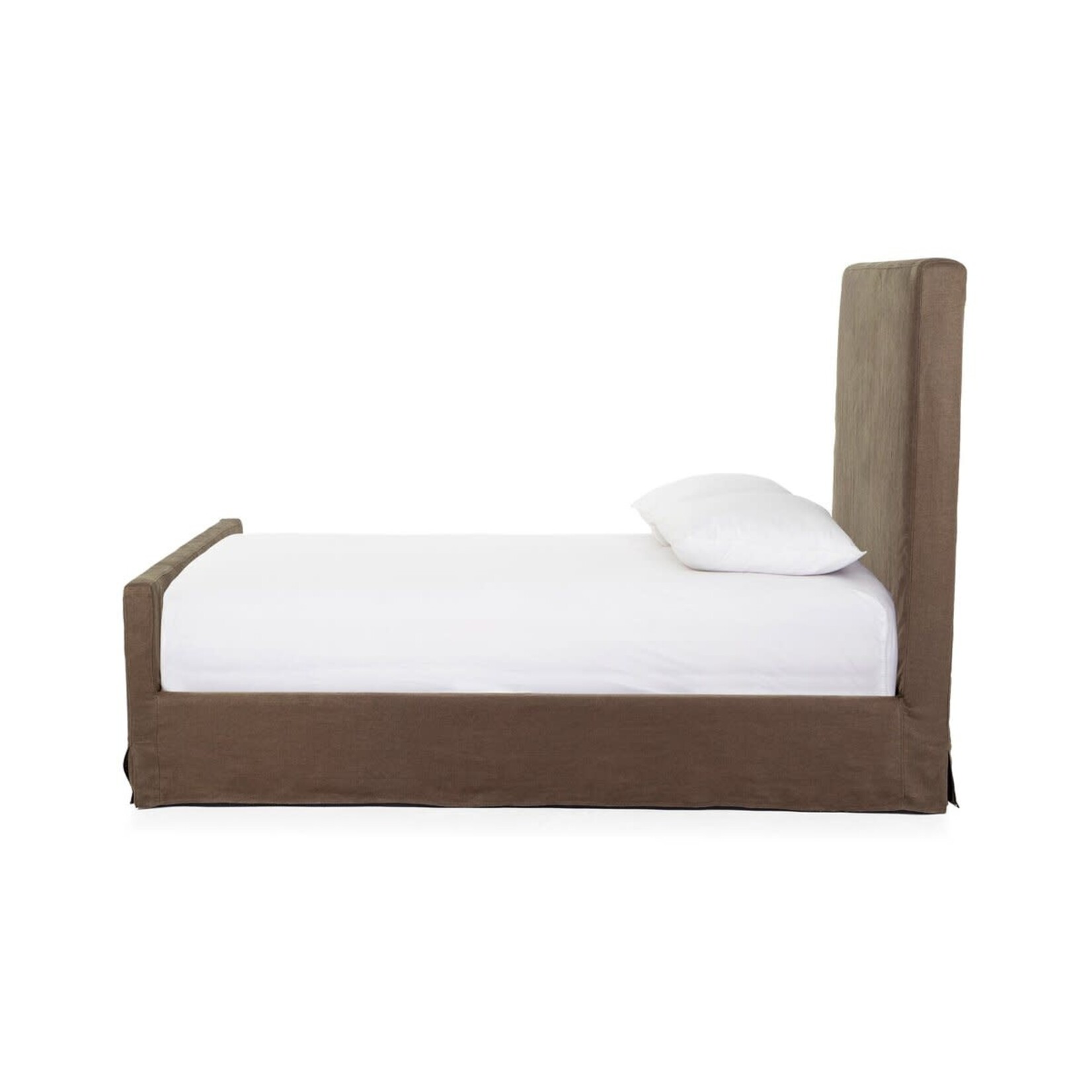 Four Hands Daphne Slipcover Queen Bed Coffee