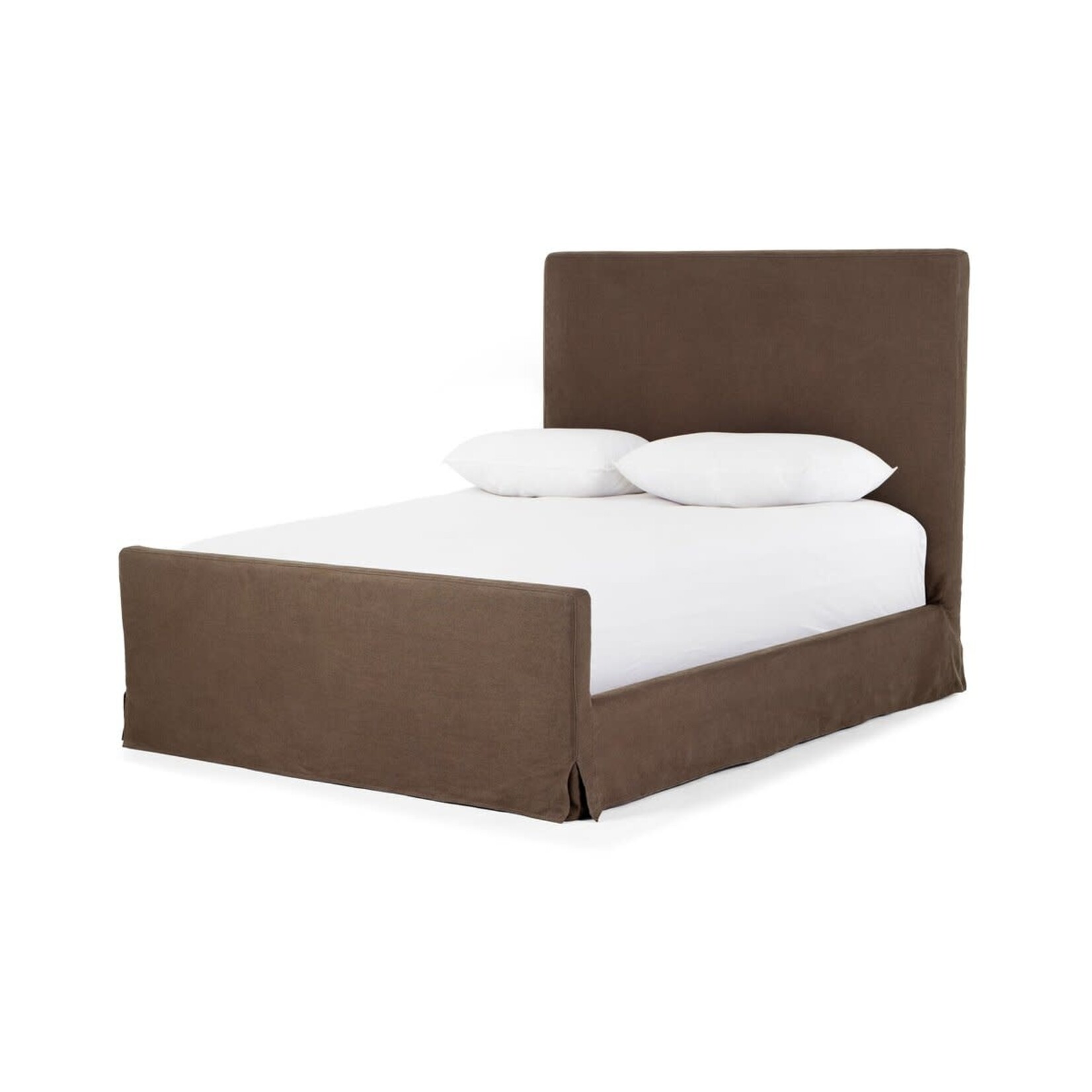 Four Hands Daphne Slipcover Queen Bed Coffee