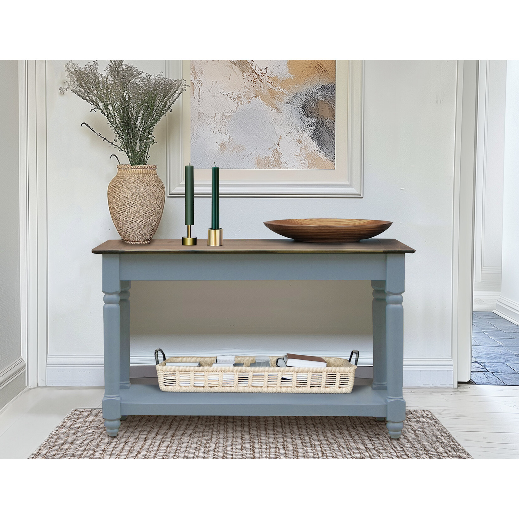 IFD Tiffany Sofa Table Blue (FW)