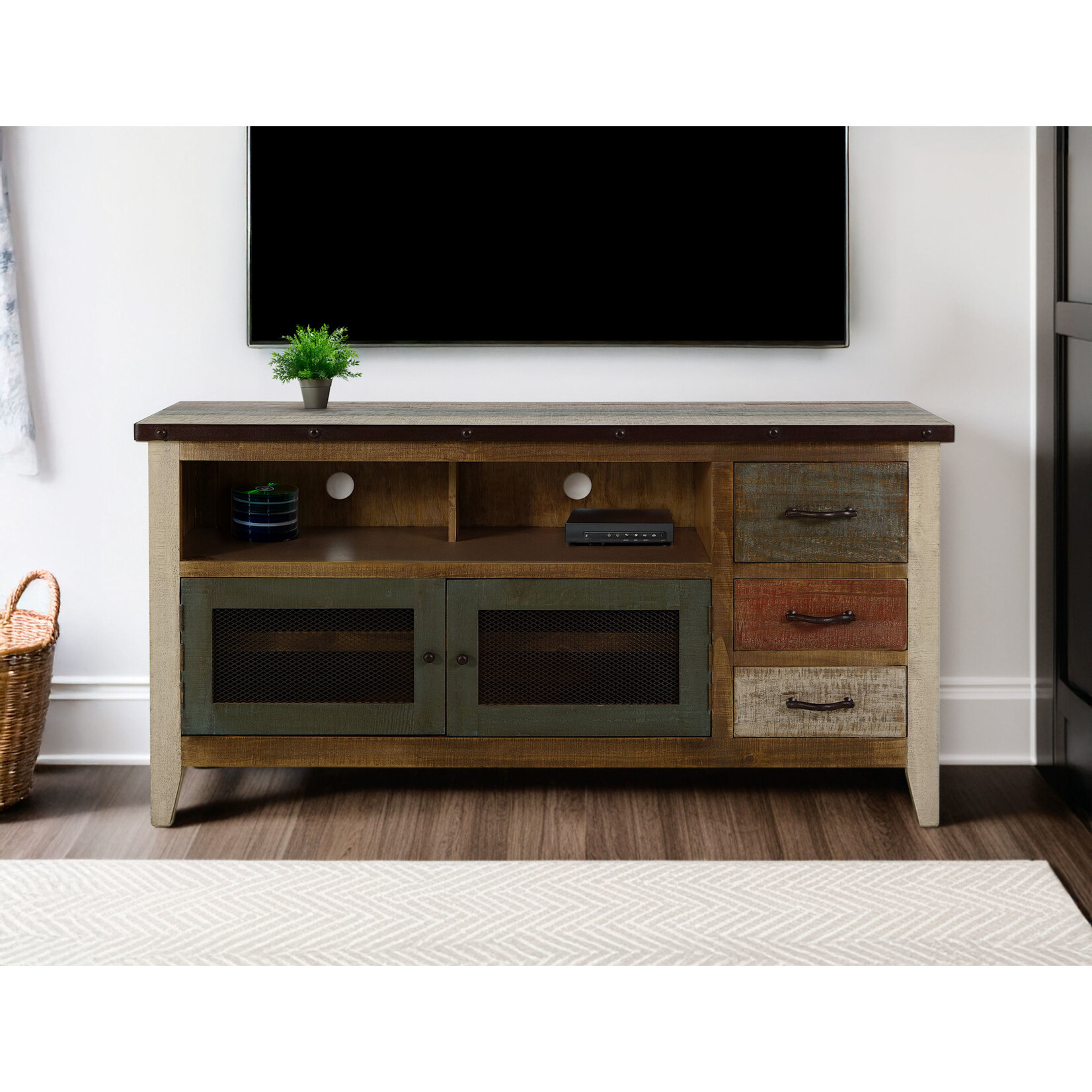 IFD Antique TV Stand 62"