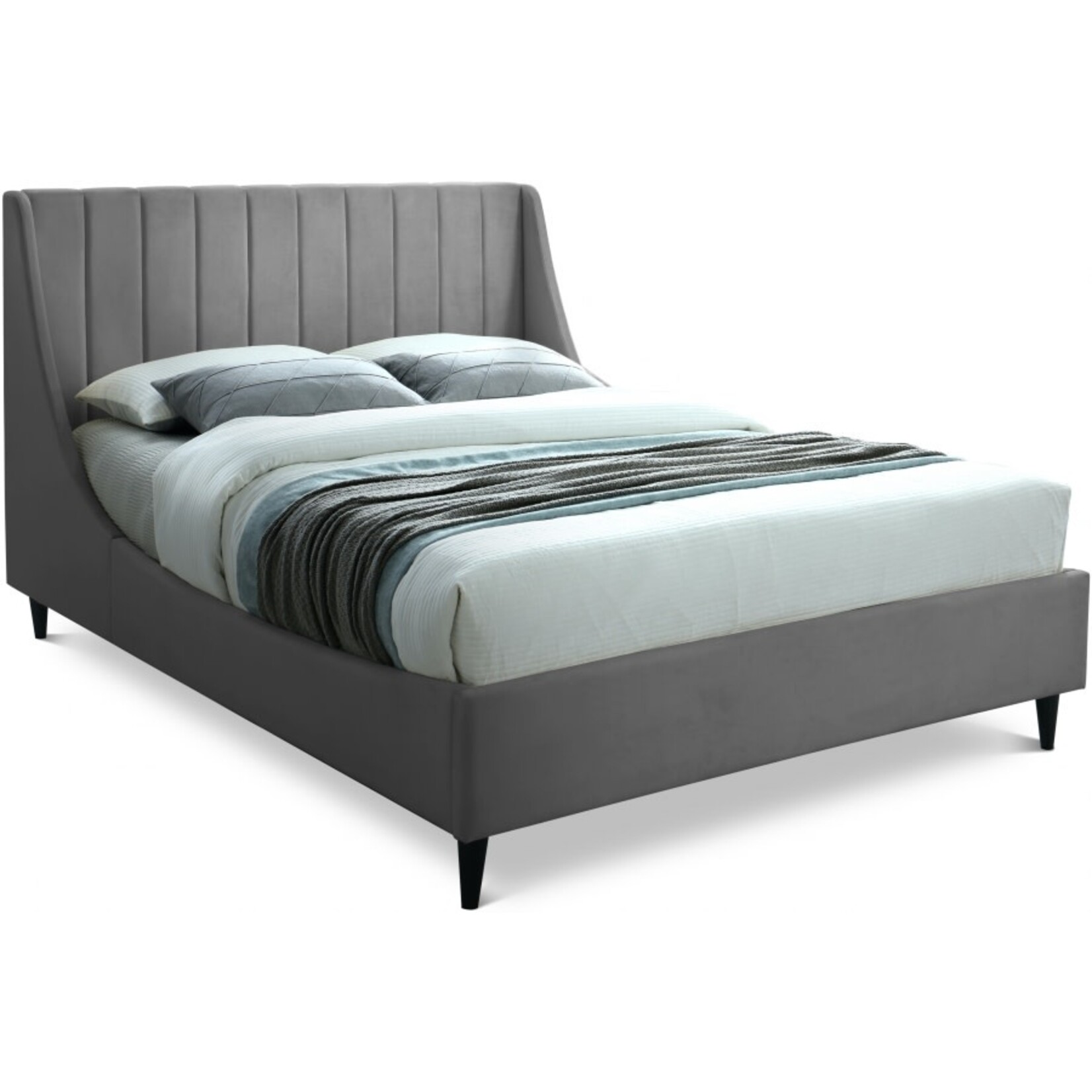 Eva Grey King Bed