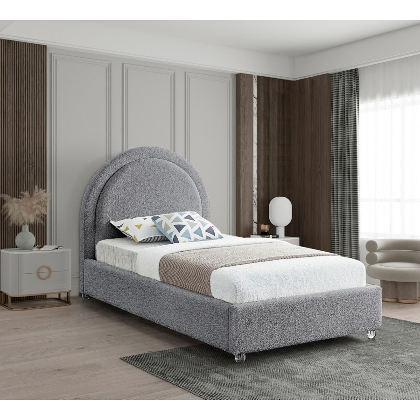 MiloGrey-T Twin Bed