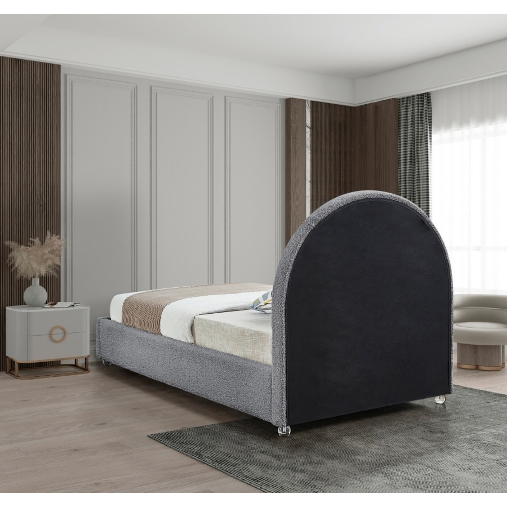 MiloGrey-T Twin Bed