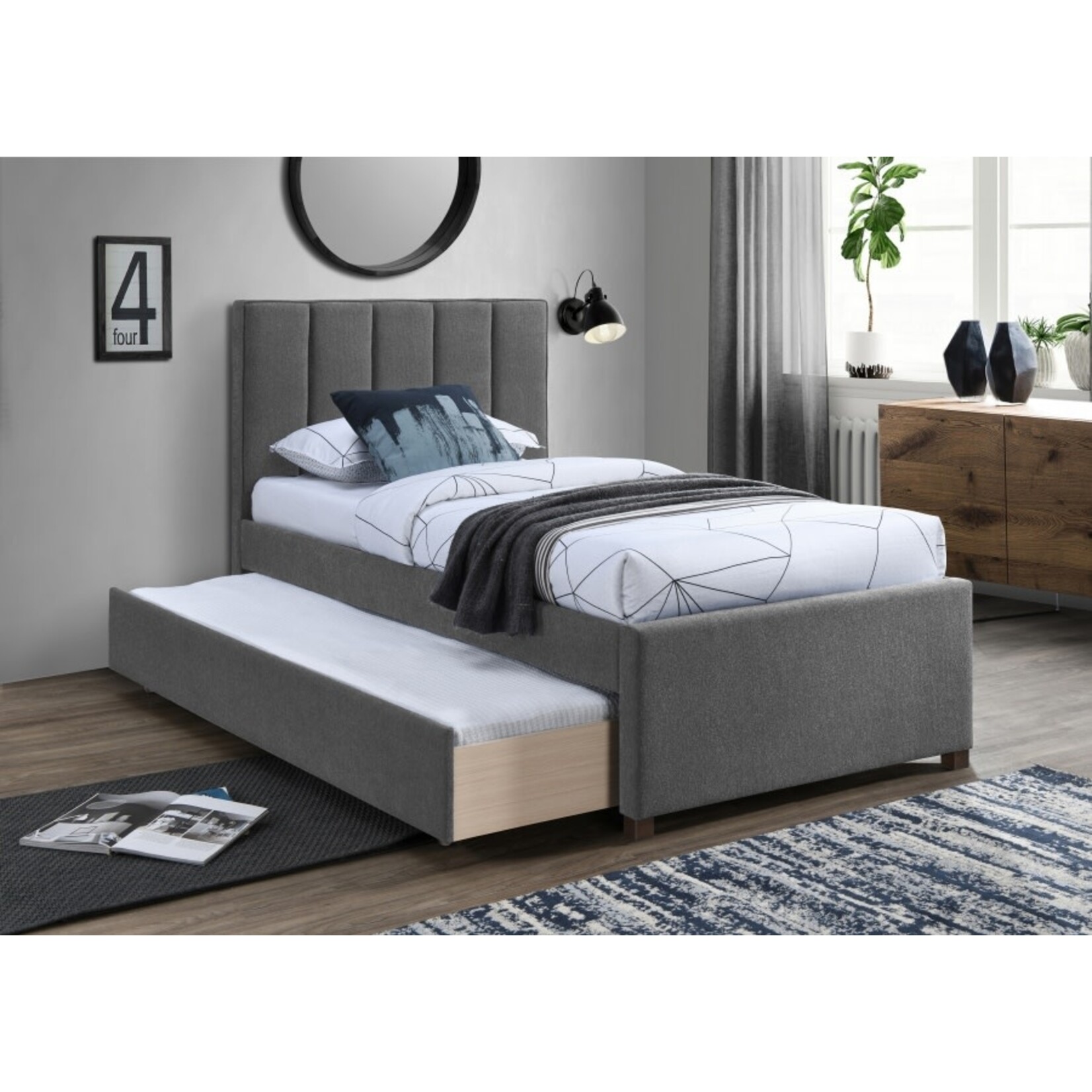 HarperGrey-T Twin Trundle Bed