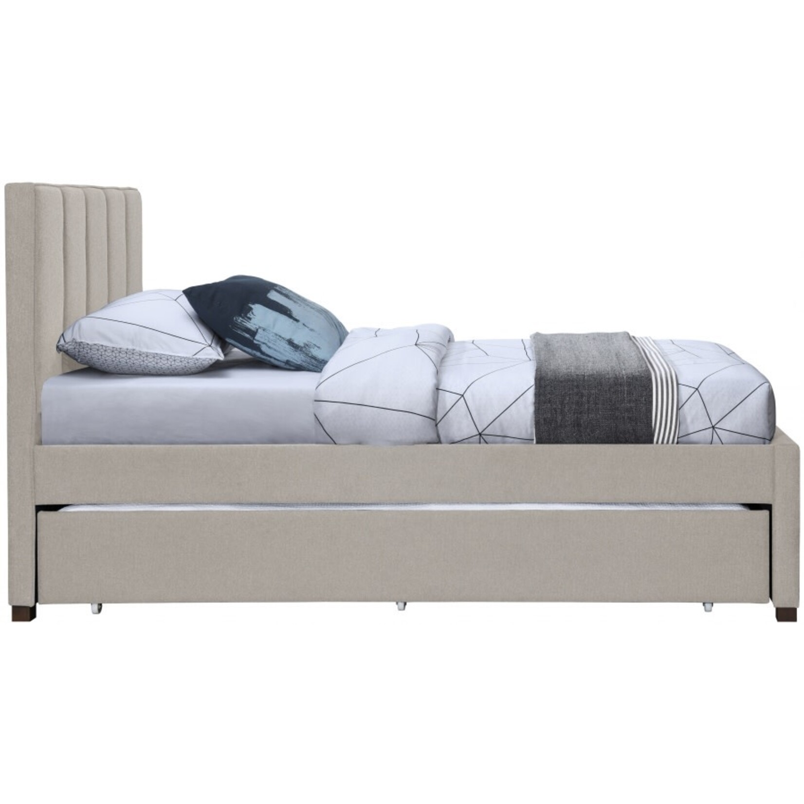 HarperBeige-T Twin Trundle Bed