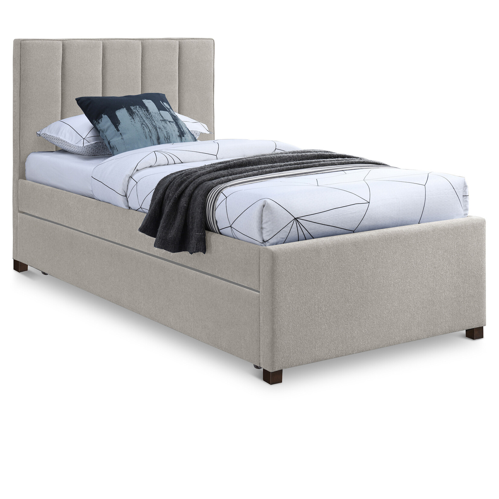 HarperBeige-T Twin Trundle Bed