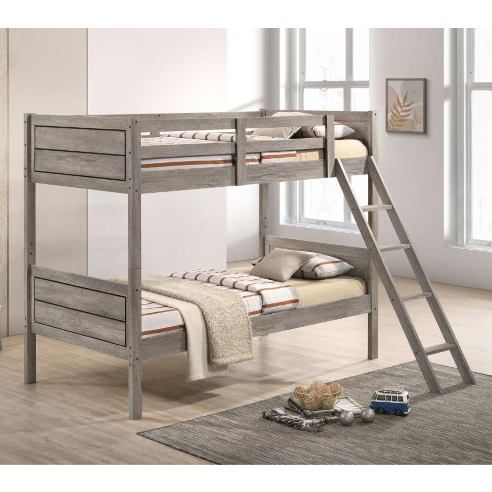 Coaster Furniture T/T Bunk Bed Weathered Taupe