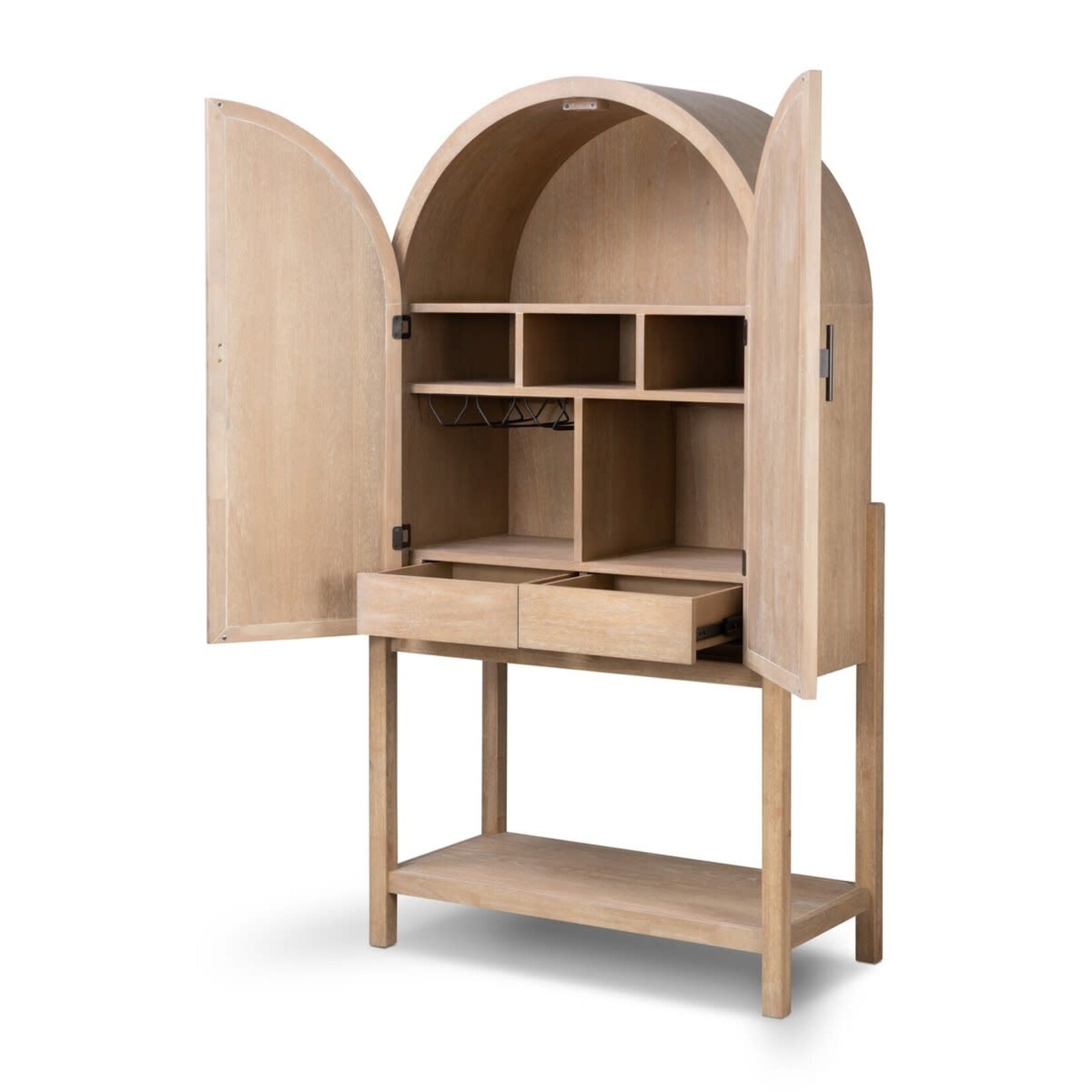 Four Hands Caprice Tall Bar Cabinet Light Natural