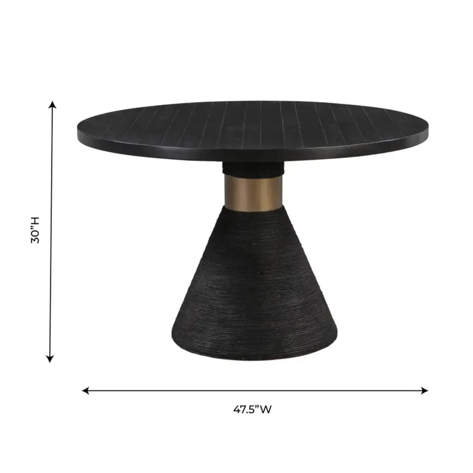 TOV Rishi Black Rope Round Table