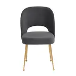 TOV Swell Dark Grey Velvet Chair