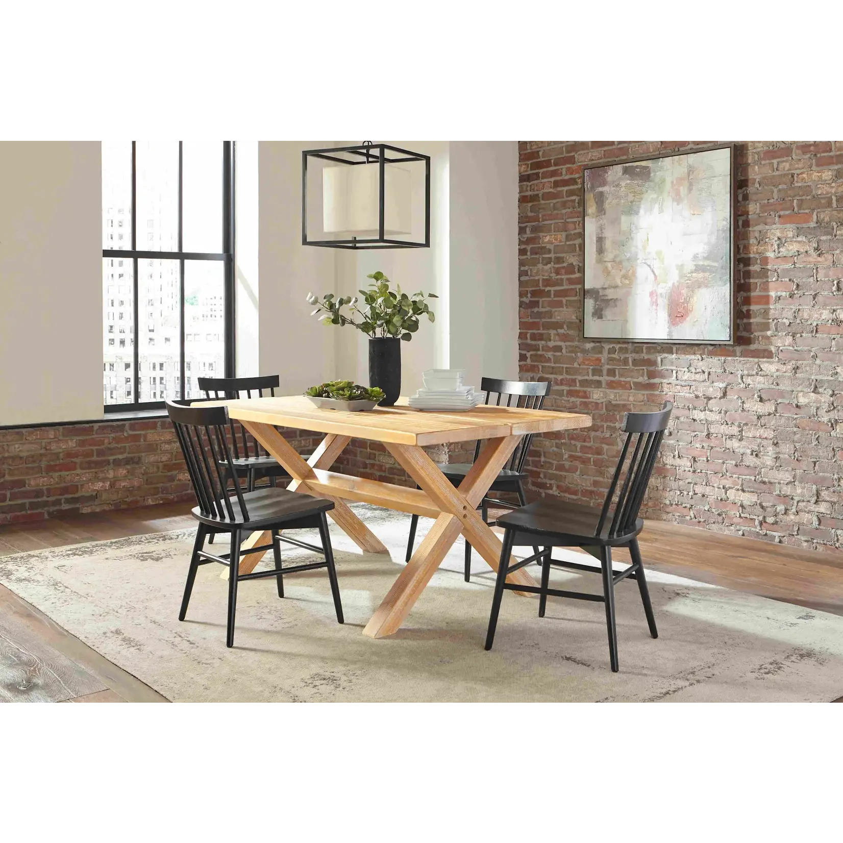 GrainWood Montauk 63 inch Trestle Table - Driftwood