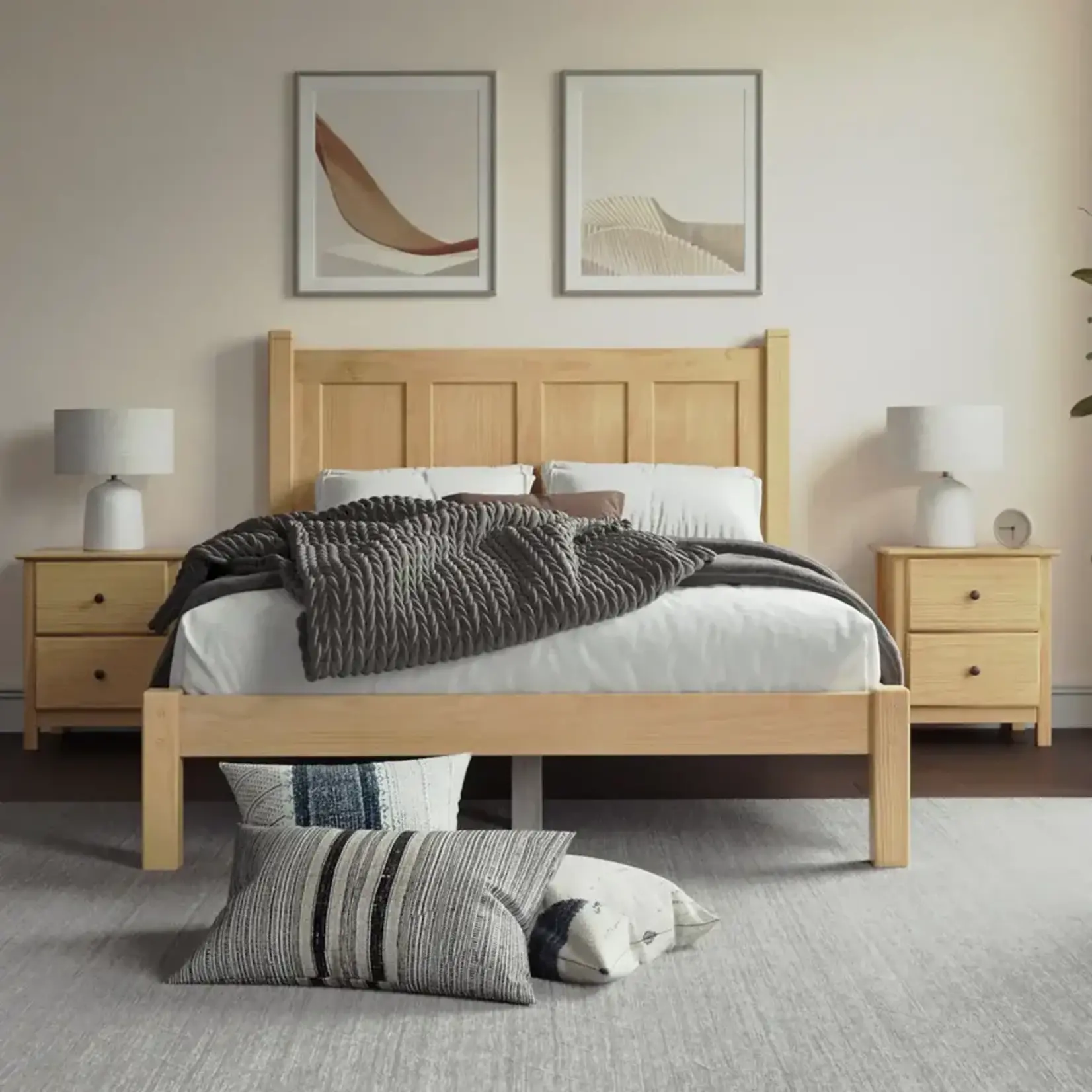 GrainWood Shaker Queen Bed - Natural