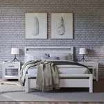 GrainWood Loft Full Platform Bed - Brushed White