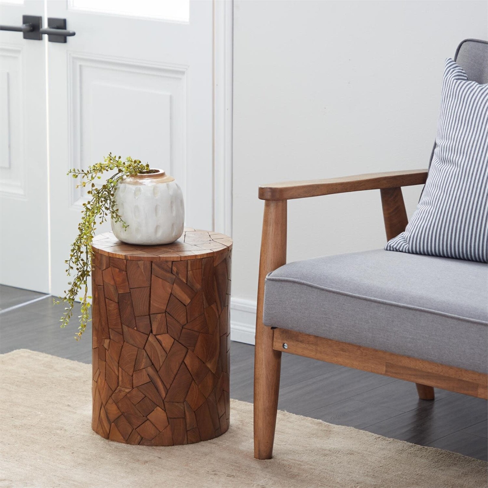 Uma 36916 Teak Stool Mosaic