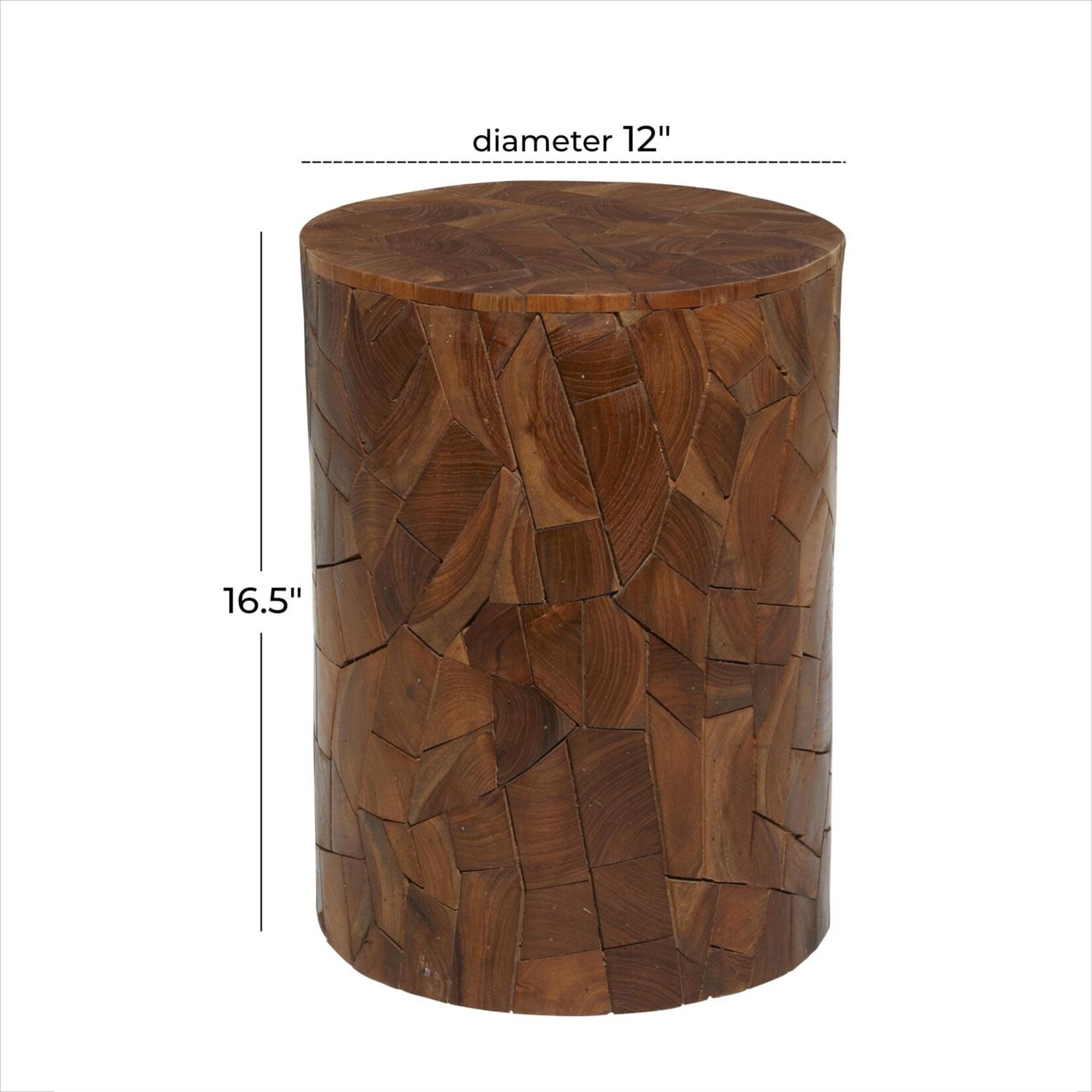Uma 36916 Teak Stool Mosaic