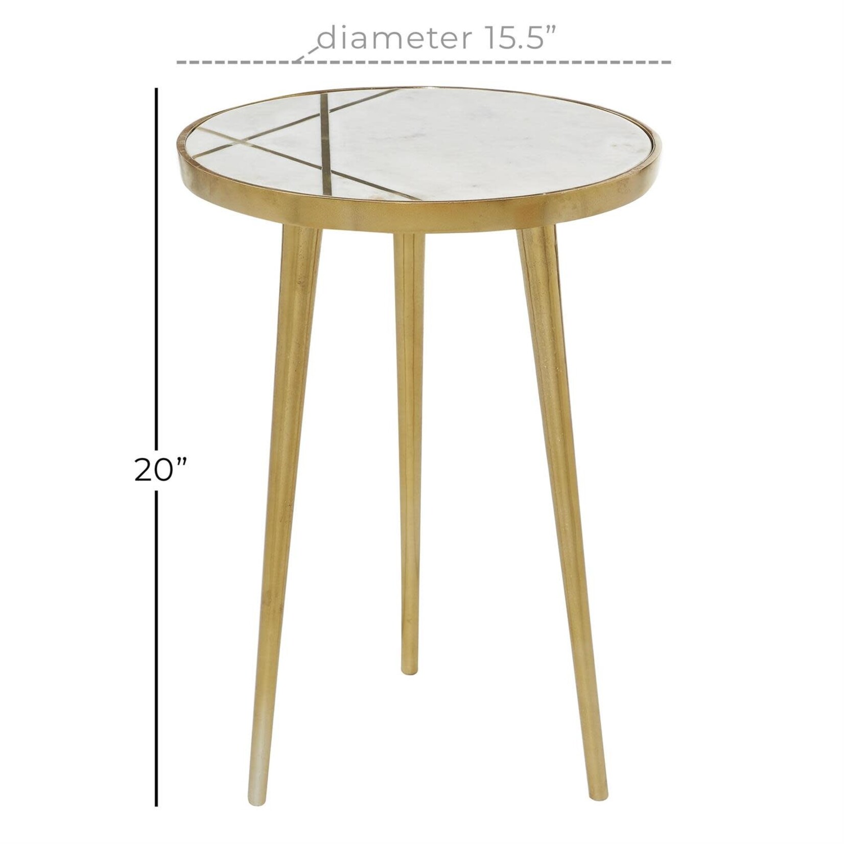 Uma 55381 Aluminum Marble Table