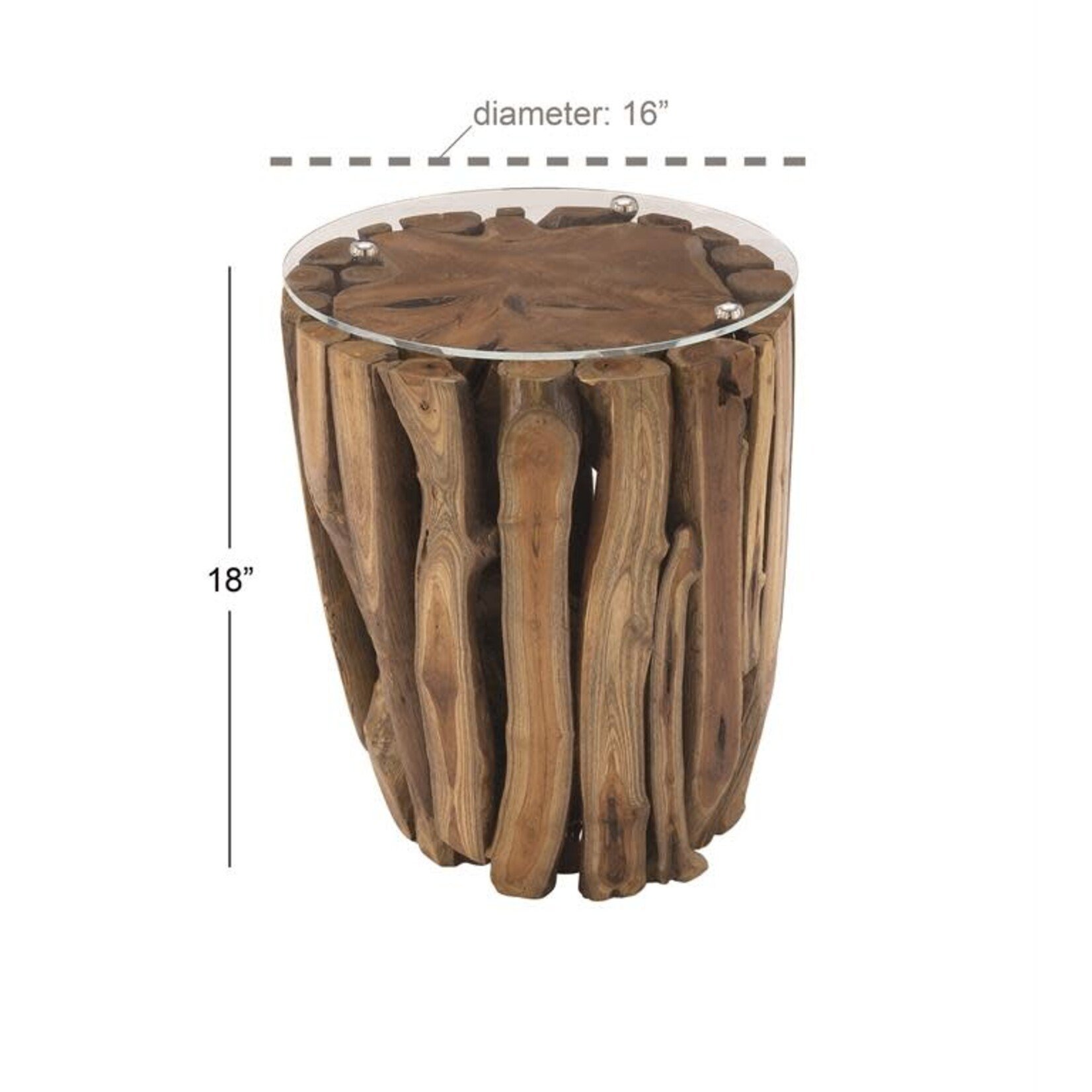 Uma 75560 Teak Glass Table