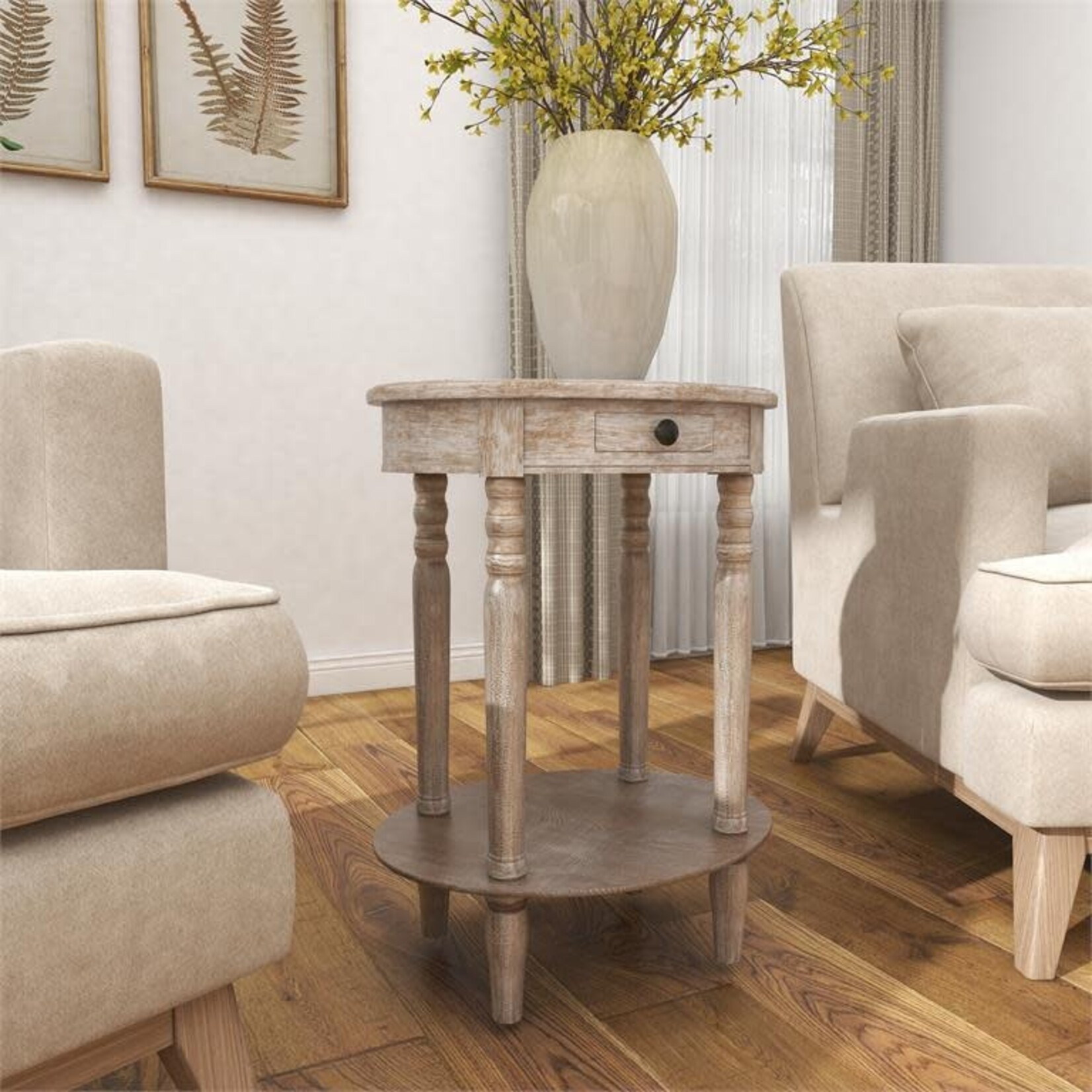 Uma 96290 Wood Oval Accent Table