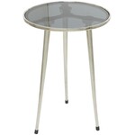 Uma 99727 Aluminum Glass Accent Table