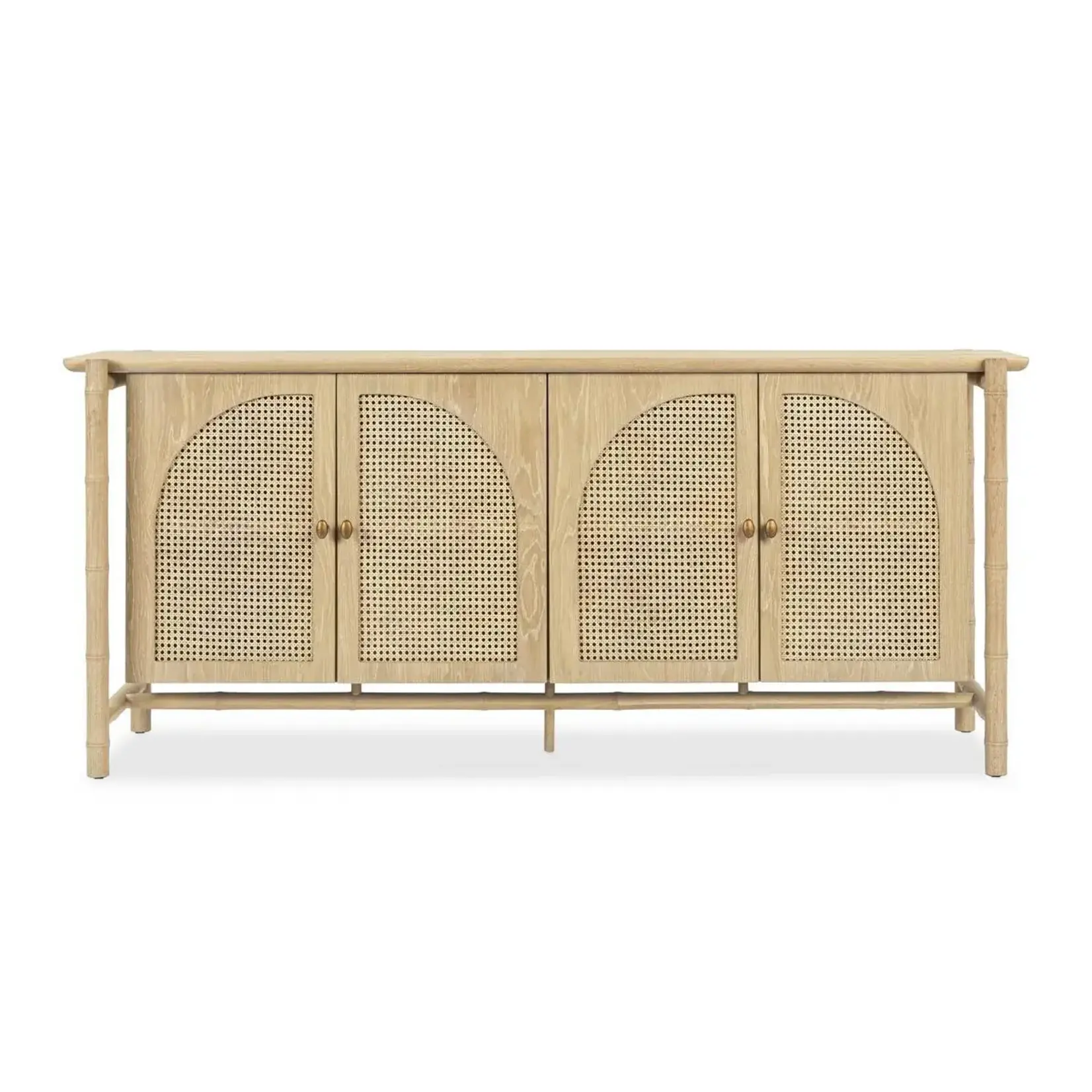 Classic Home Barrea Oak Wood 4Dr Cabinet Natural