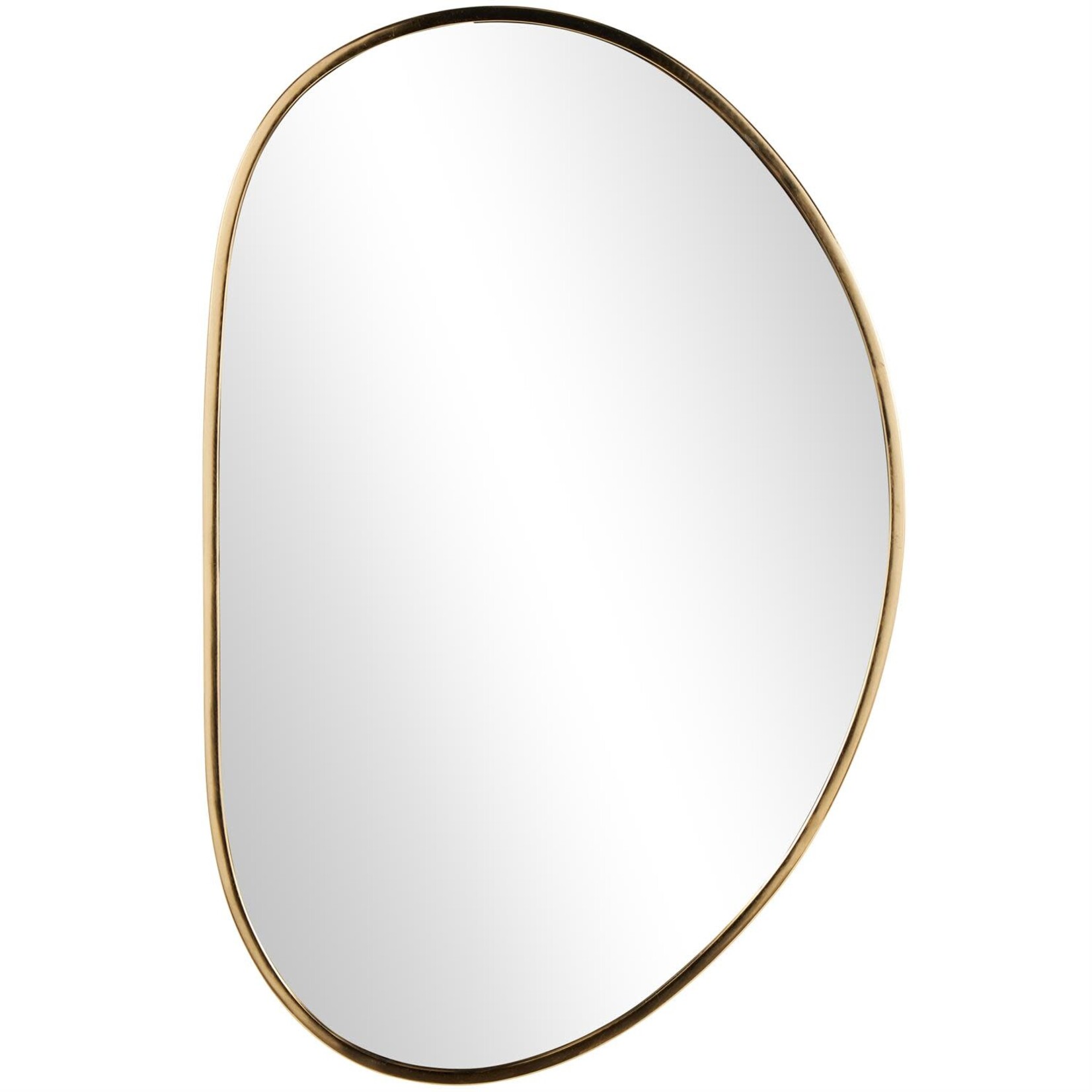 Uma Gold Metal Oval Minimalistic Room Wall Mirror