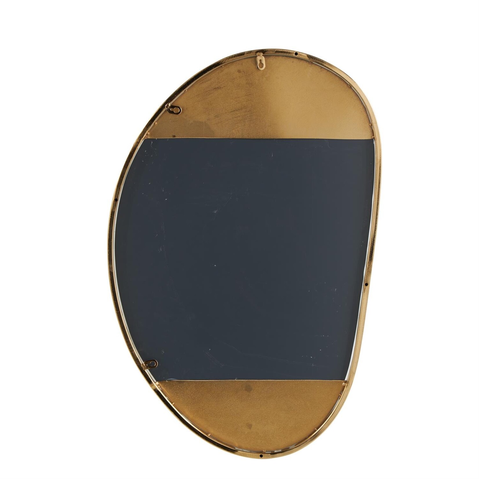 Uma Gold Metal Oval Minimalistic Room Wall Mirror