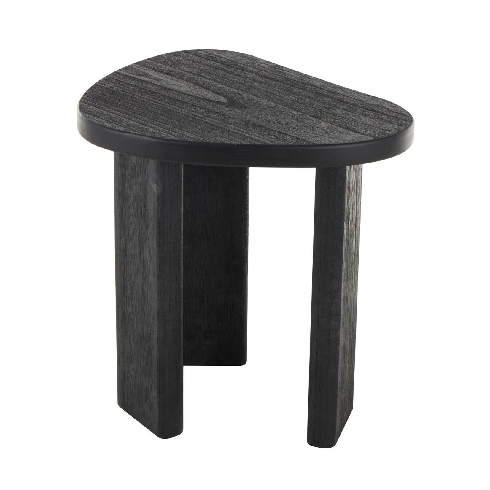 Deco Marche Black Wood Handmade Side End Accent Table
