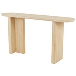 Uma Light Brown Wood Handmade Minimalistic Living Room Console Table