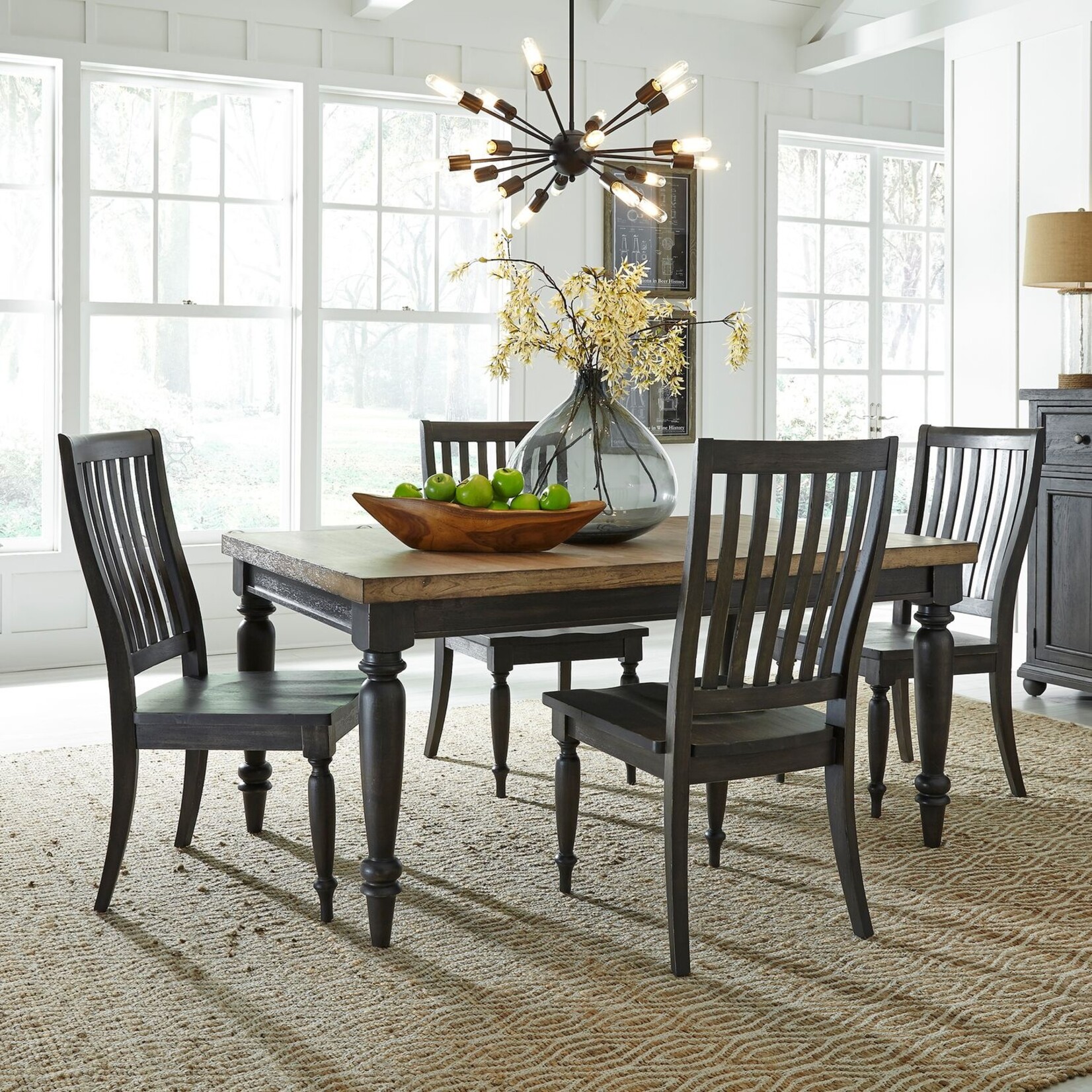 Liberty Furniture Harvest Home Leg Table w/4 Chairs