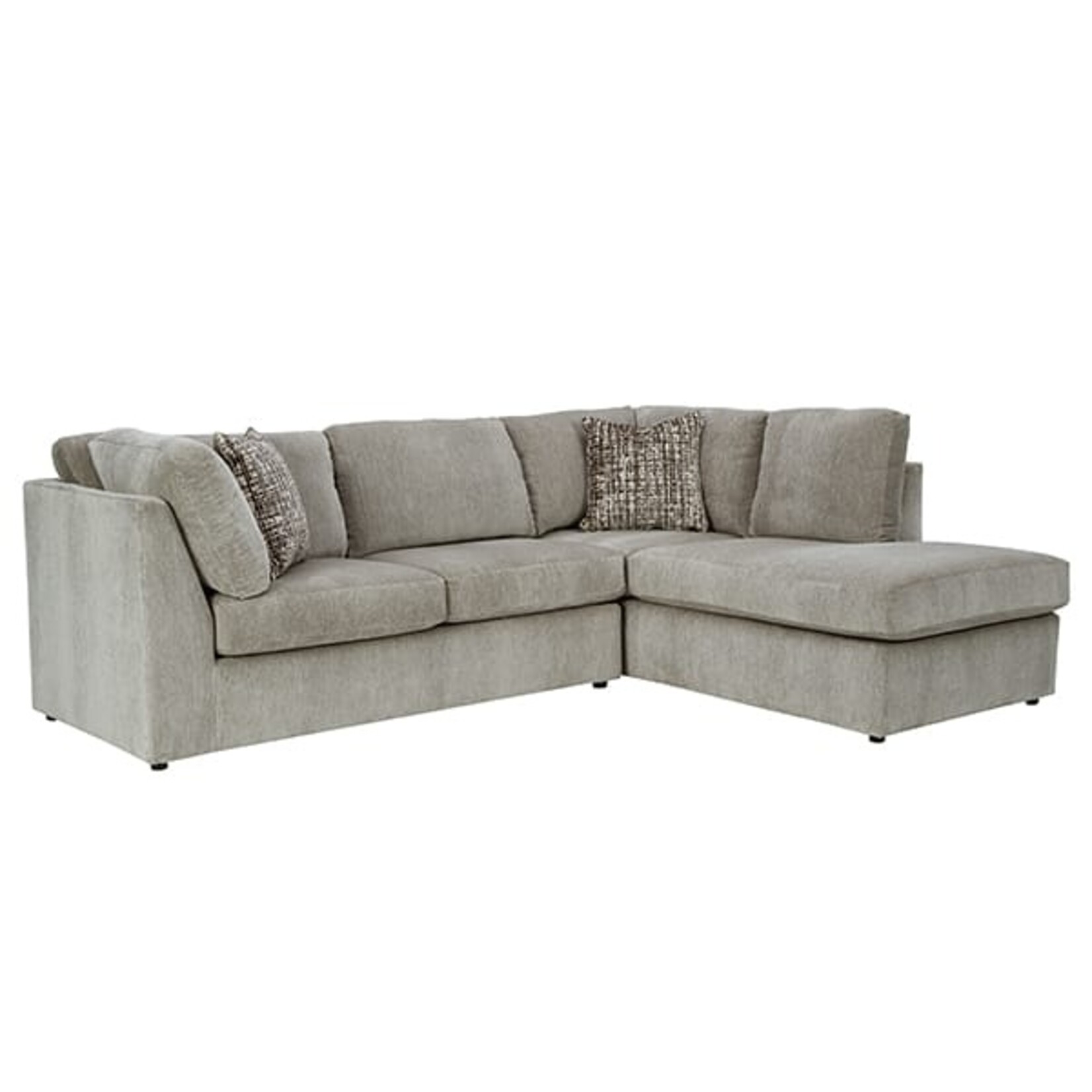 OvernightSofa 593 Sectional w/Full Sleeper Lush Driftwood