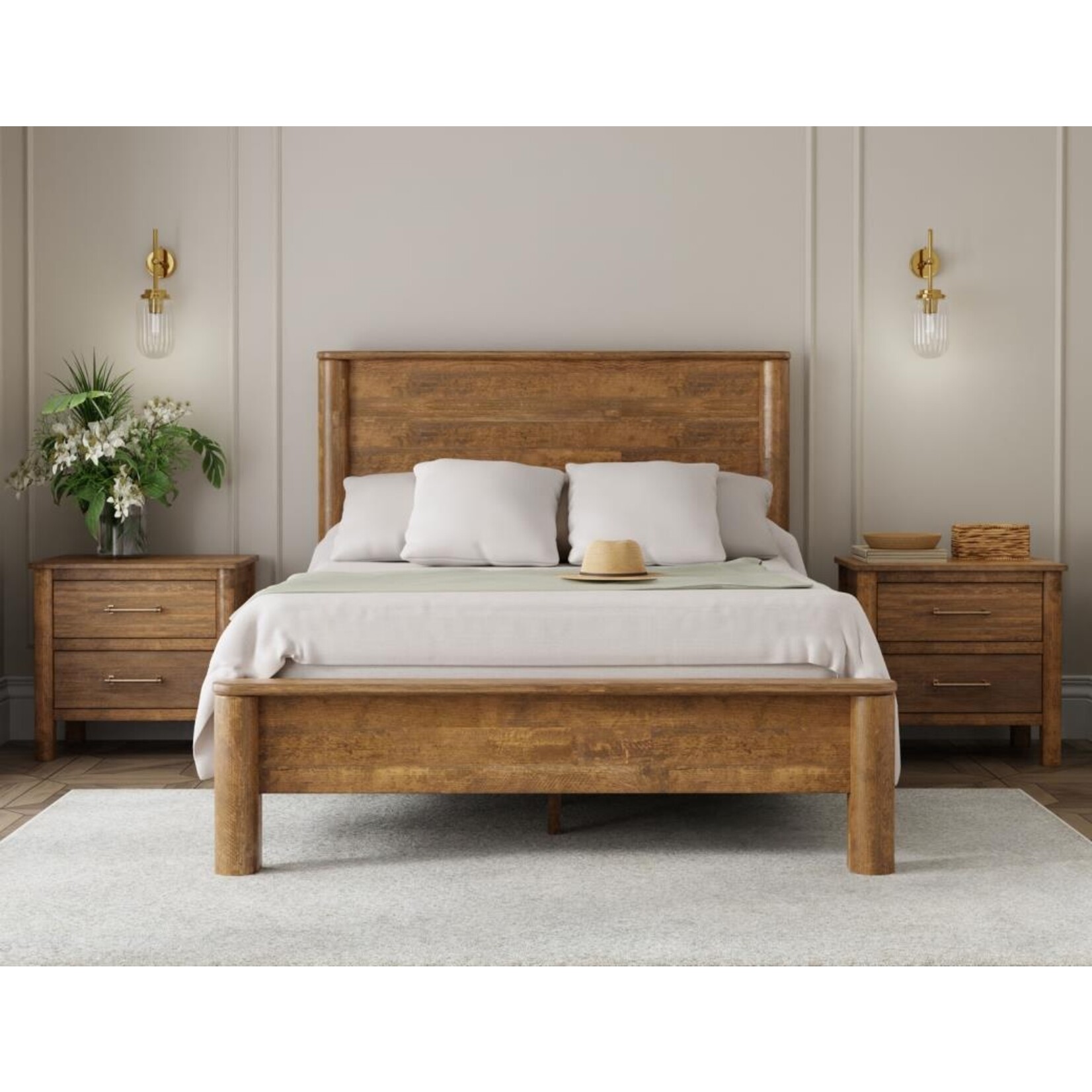 IFD Olimpia King platform bed non uph TAG WALL