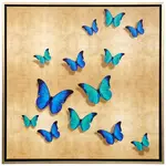 Stylecraft Butterflies Blue Gold Canvas
