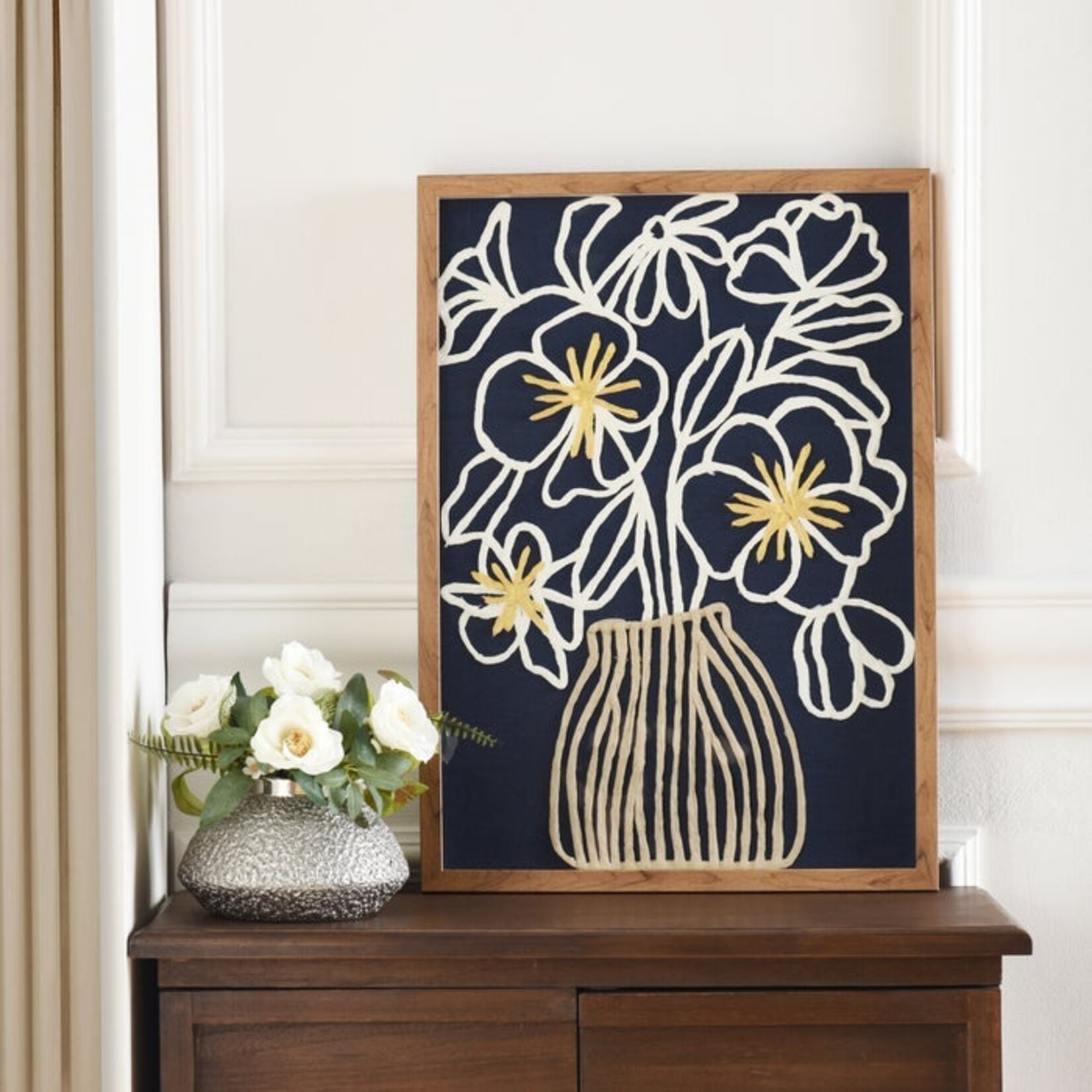 Stylecraft Blue Arrangement Flower Shadow Box