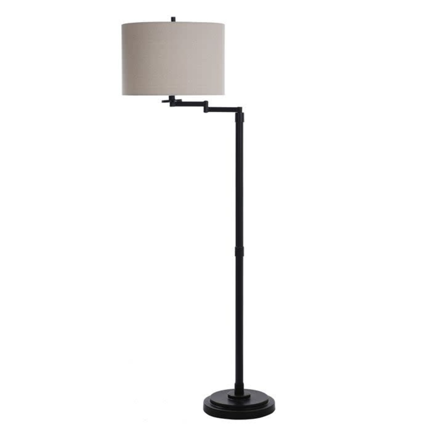 Stylecraft Madison Bronze Floor Lamp with Fabric Shade (L5UM)